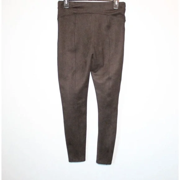 SPANX Faux Suede Leggings Chocolate Brown Pull On Women's Size Medium H14477 - Picture 9 of 15